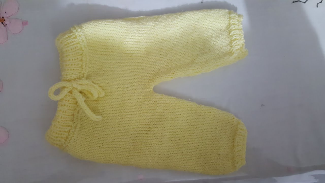 Pantalón para bebé en dos agujas #63