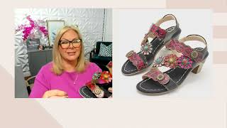 L'Artiste by Spring Step Leather Heeled Sandals- Aromas on QVC