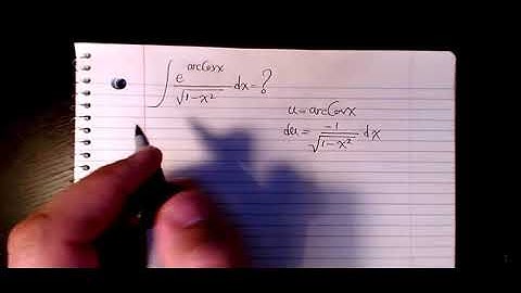 How to integrate e^arccosx/sqrt(1-x^2), integration by substitution, indefinite integral, calculus