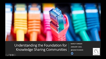 Webinar 1 - Introduction to Knowledge Sharing Communities
