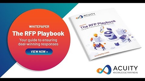 The RFP Playbook: Your guide to ensuring deal-winning responses