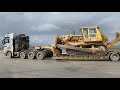Transporting the caterpillar d9h bulldozer  fasoulas heavy transports