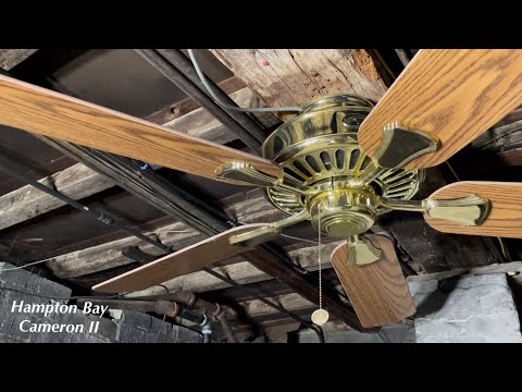 Hampton Bay Cameron II Ceiling Fan 52” (Polished Brass/Oak)(iMovie Edition) @Emanfan96