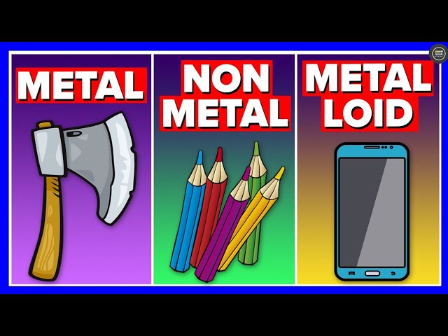 What are examples of metals, non-metals and metalloids?