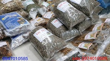 đông trùng hạ thảo, kỷ tử, nụ tam thất, nhục thung dung, táo đỏ, ba kích, chè dây, sâm đương quy