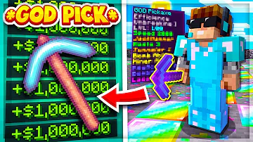 Enchanting my GOD PICKAXE with THE BEST ENCHANTS | Minecraft Skyblock Let's Play #9