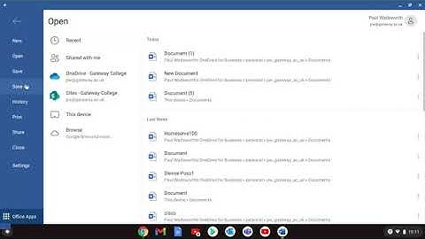 Opening a blank Word Document in Chrome OS