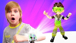 Крутые игрушки для мальчиков: у Бен 10 хотят похитить часы OMNITRIX! Веселые игры для детей