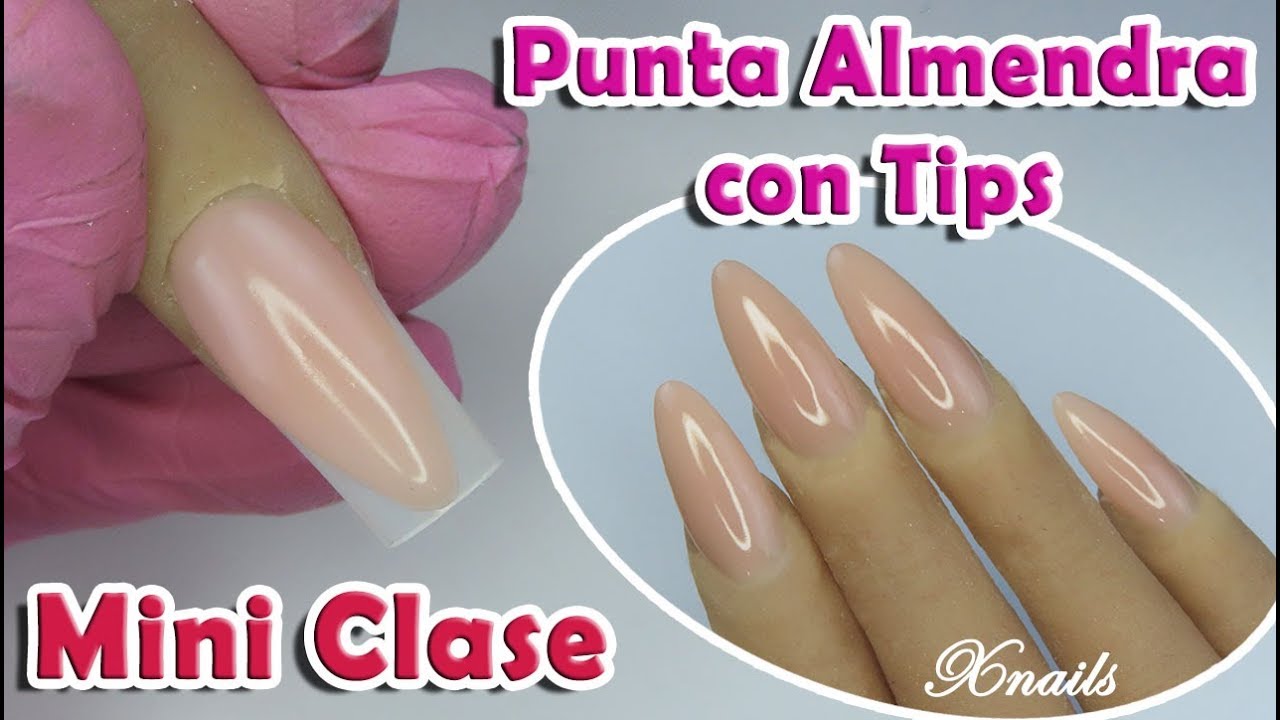 Mini CLASE Uñas punta Almendra con Tips súper fácil! / Xnails Academy -  thptnganamst.edu.vn