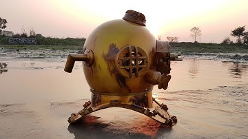 The nautical hub Vintage 18" Inch Diving Helmet U.S Navy Mark V Deep Sca Antique Scuba Divers Helmet