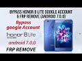 How to Bypass google account Huawei honor 8 lite