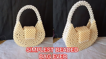 HOW TO MAKE THE SEMI-CIRCLE BEADED BAG //STEP-BY-STEP BEADED SEMI-CIRCLE BEADED BAG￼ FOR BEGINNERS