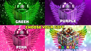 Choose Your Gift from 4 🎁😍💚💜🎀🌈 #4giftbox #pickonekickone #wouldyourather