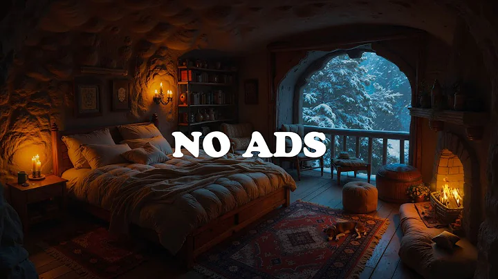 Fall Asleep Fast 🔥 Cozy Cave in a Snowstorm ❄️ Crackling Fire Sounds for Deep Relaxation 🌙