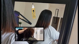 Straightening My Natural Hair For The First Time in 6 Months!! #Lengthcheck