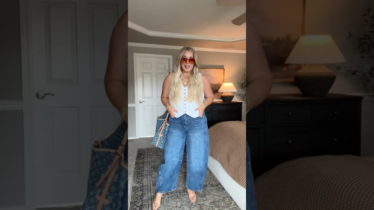 How to style Barrel Jeans on a midsize body👖