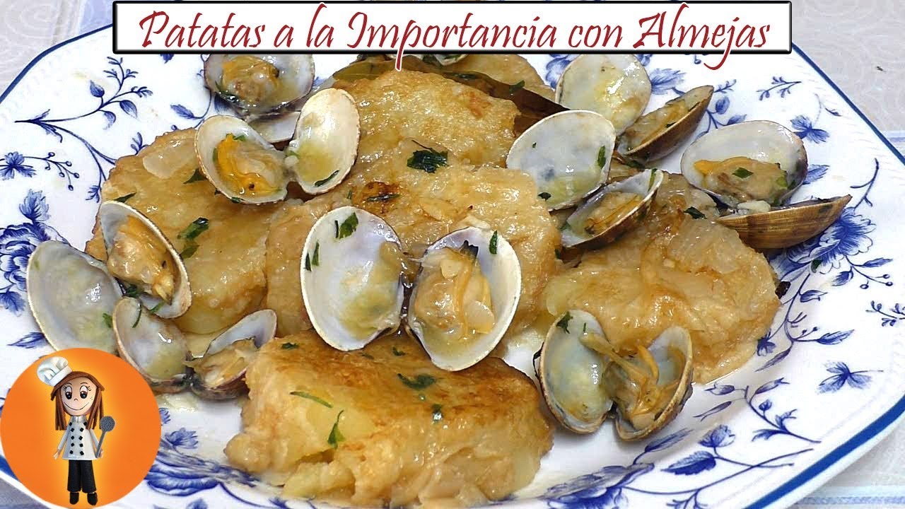 Patatas a la Importancia con Almejas en el Horno | Receta ...