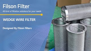 V-Shape Wedge Wire Filter Made by SS 304/316 L, Monel, Inconel, Hastelloy Materials or on Request
