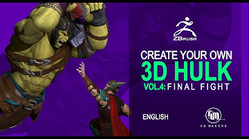 🔴 Hulk Vol 4 Titan Anatomy: Pose & Render - 01 Course presentation - #Zbrush Course