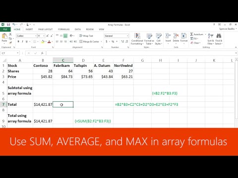 Use SUM, AVERAGE, and MAX in array formulas | Microsoft Excel