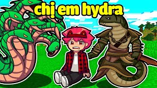 HACHI 24 GIỜ SỐNG CÙNG CHI EM NHÀ HYDRA TRONG MINECRAFT*HACHI CHI EM NHÀ HYDRA*