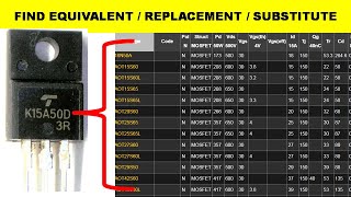 {644} How To Find Equivalent of MOSFET || Substitute / Replacement / Cross Reference Component