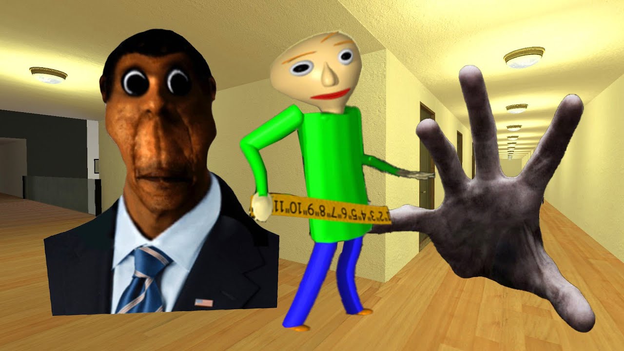 Obunga, Scary Hand And Baldi Nextbot in The Hole Nextbot Gmod - YouTube