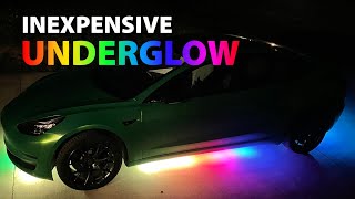 Inexpensive Tesla underglow LED light installation