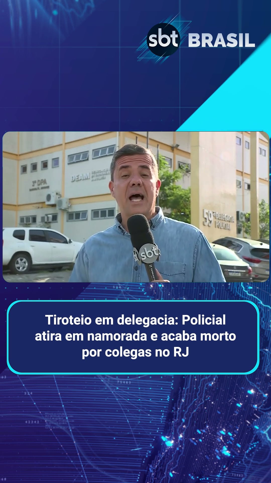 Policial civil atira na namorada e em colegas em delegacia no Rio | SBT Brasil (04/02/25)