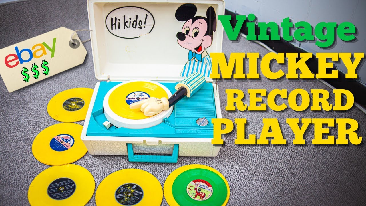 Vintage Mickey Record Player Does It Work? - YouTube
