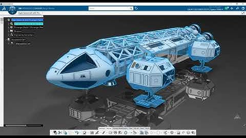 CATIA 3DEXPERIENCE Design Review  - Explode 1 level of Eagle Transporter with 3Dconnexion SpaceMouse