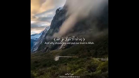 ( وما لنا ألا نتوكل على الله ) سورة إبراهيم الآية ١٢