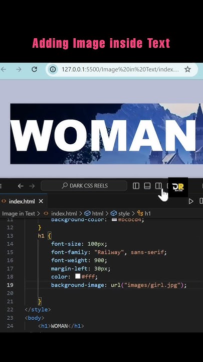 Adding Image Inside Text with CSS #howto - YouTube