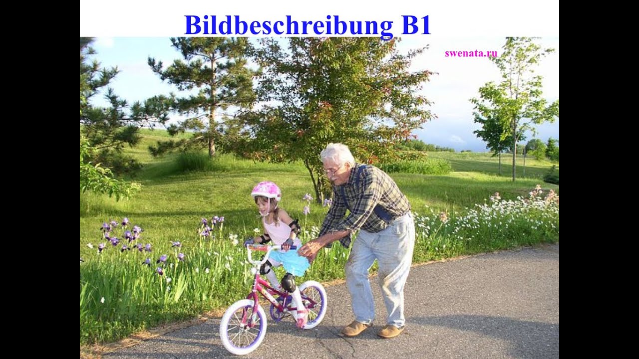 B1-Prüfung- (DTZ)-mündliche Prüfung - Bildbeschreibung (Opa mit Enkelin)-Deutsch lernen