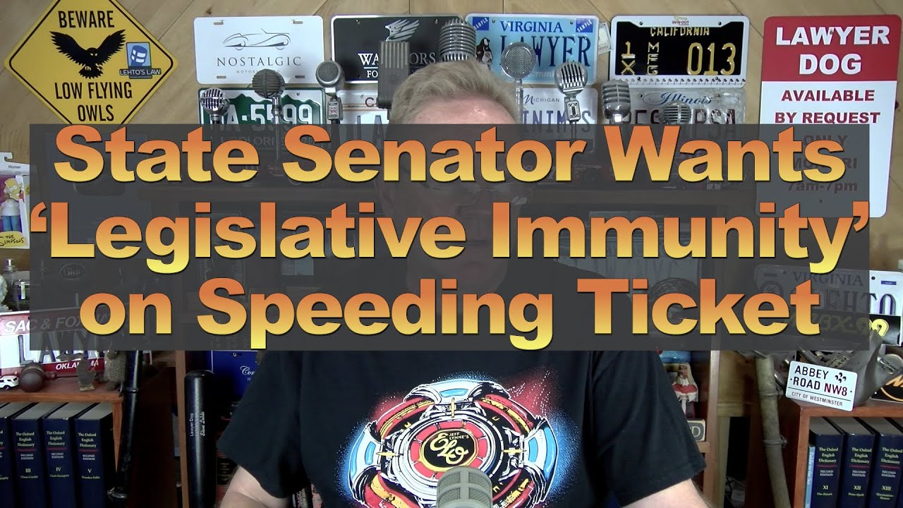 State Senator Wants ‘Legislative Immunity’ on Speeding Ticket - YouTube