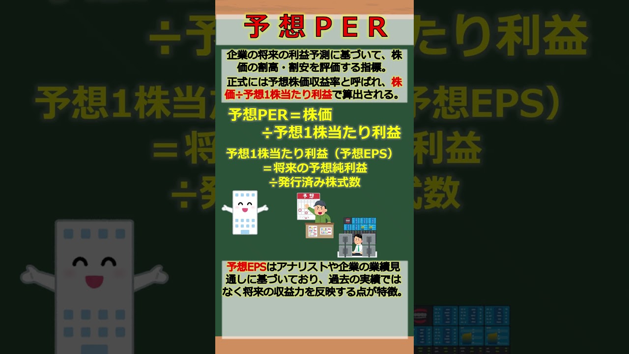 バーチャル商業大学ワンポイント講座～予想PER～ #shorts - YouTube
