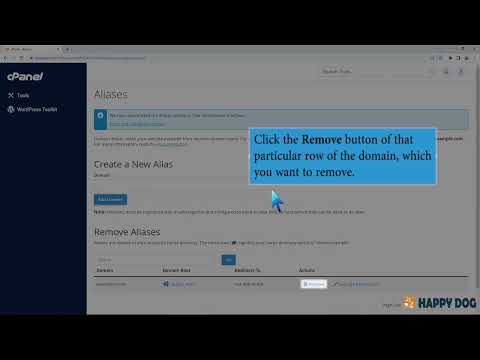 How to Remove Domain Alias or Parked Domain name in cPanel with Happy Dog Web Hosting