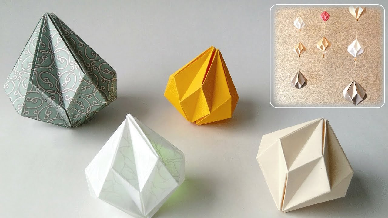 ダイアモンドの折り方 Ver 2 Origami Diamond 2 Youtube