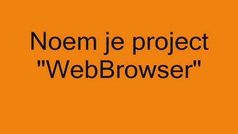 Visual Basic 2008 - Maak een WebBrowser (tutorial)