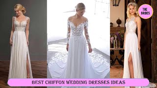 Best Chiffon Wedding Dresses Inspiration Ideas | The Brides screenshot 2