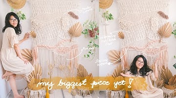Huge yet Easy to Make Macraweave Tapestry | macrame vlog