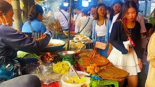 Best Countryside Street Food in Cambodia  - Palm, Crispy cakes, Fried Crispy Shrimp, Dessert & More