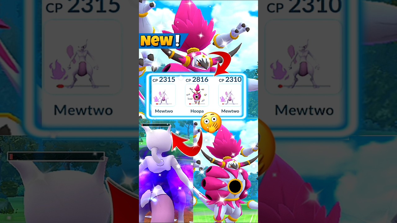 1 HP✨2 Shadow Mewtwo in Hoopa Unbound in Battel pokemon go 