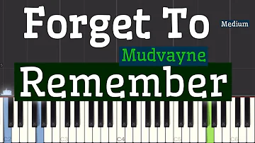 Mudvayne - Forget To Remember Piano Tutorial | Medium