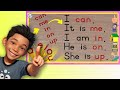 The 5 VOWELS in English for kids /a, e, i, o, u/ Grade 1 Reading program Lesson 1/40 / ESL learners