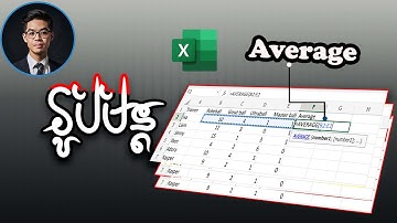 តោះរៀន Excel! ការប្រើប្រាស់រូបមន្ត Average ដើម្បីរកមធ្យមភាគរបស់សិស្ស
