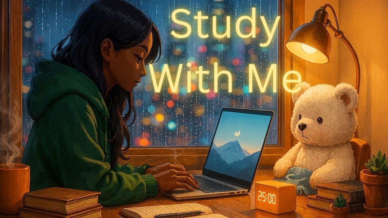 2 Hours Study With Me 📚 | Lofi Beats 🎶 | Deep Focus | No Break | Rain ...