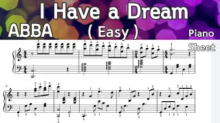 I Have a Dream \/Easy  Piano Sheet Music \/ ABBA \/ by SangHear Play
