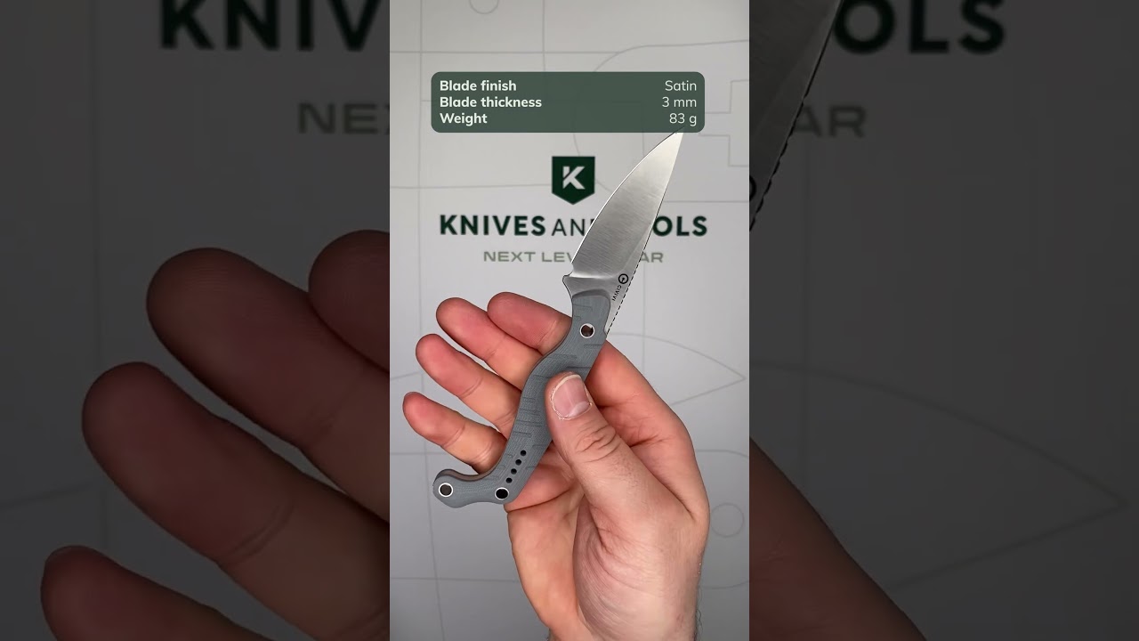 Civivi SŌKN C22027-2 Satin Nitro-V, Gray G10, fixed knife, Kyle