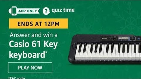 Amazon Quiz Answers Today | 13 March 2020 | Win Casio Key Keyboard | Vikas Kohli | Amazon Quiz Today